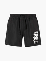 HUGO – Visa Cash App RB Freizeit-Badeshorts schwarz
