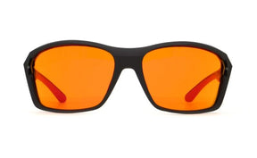 Red Bull Spect Sonnenbrille DRILL schwarz mit orangefarbenen Gläsern