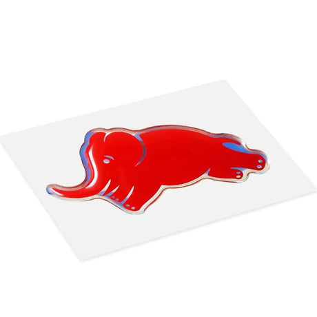 Lancia 3D-Aufkleber Elefant rot