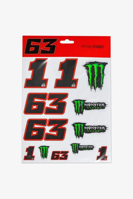 Francesco Bagnaia – großes Aufkleberset Monster Energy