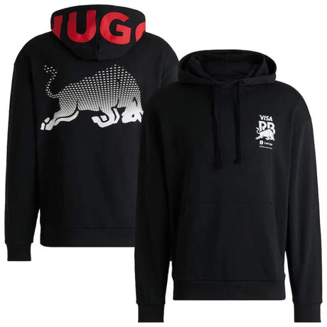 HUGO – Visa Cash App RB Freizeit-Sweatshirt mit BULL-Motiv schwarz