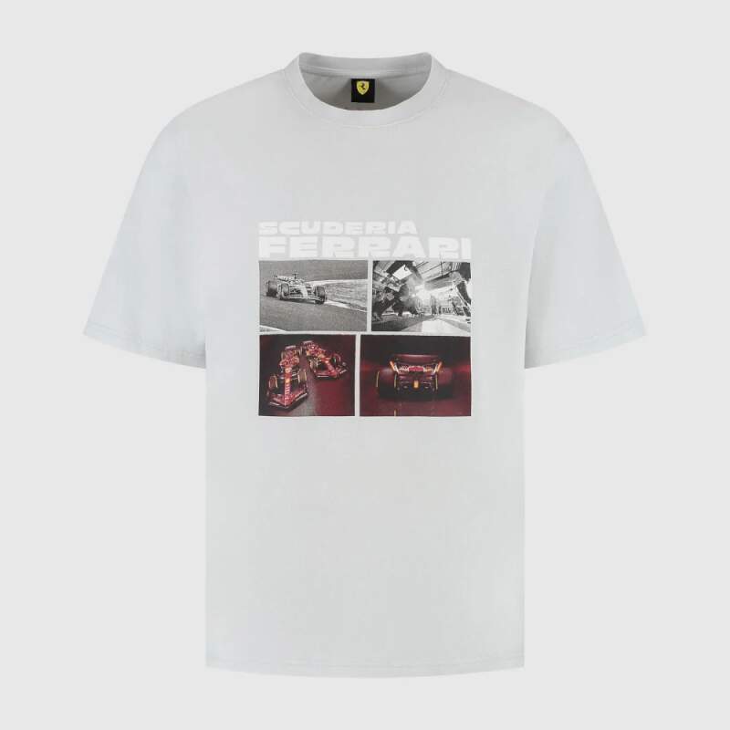 Scuderia Ferrari F1 casual T-shirt with SF motif grey