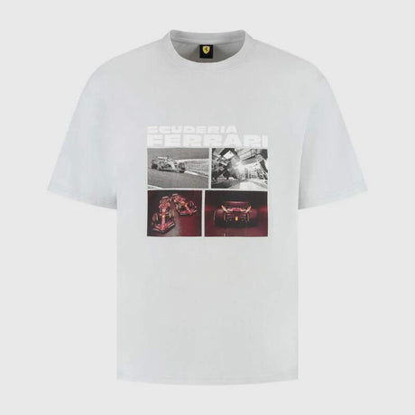 Scuderia Ferrari F1 Freizeit-T-Shirt mit SF-Motiv grau