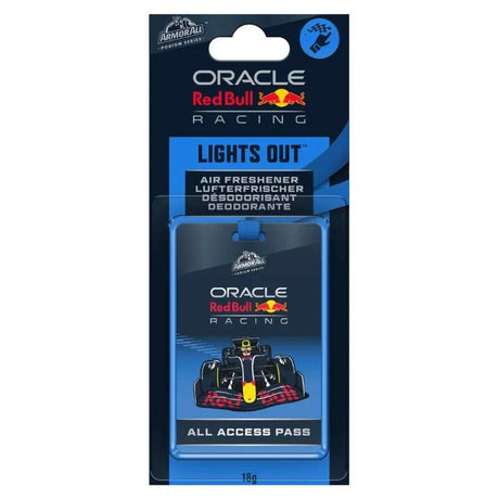 Red Bull Racing car air freshener – Armor All – hanging F1 card blue