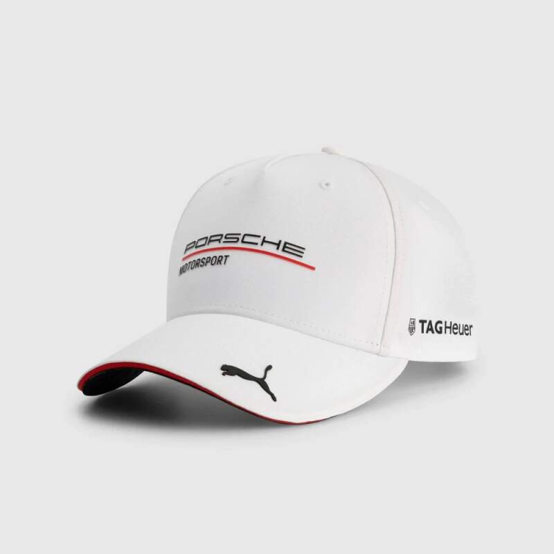 Porsche Motorsport team cap with sponsor logos, white