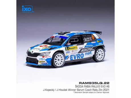 Modell IXO Škoda Fabia Rally2 EVO, Barum Rallye Zlín 2021, #6, Kopecký – Hloušek 1:43