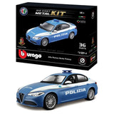Model Bburago stavebnice Alfa Romeo Giuglia Polizia