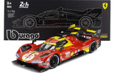 Model BBurago Ferrari 499P NR. 50 Winner Le Mans 2024 1:18 - Deluxe edice