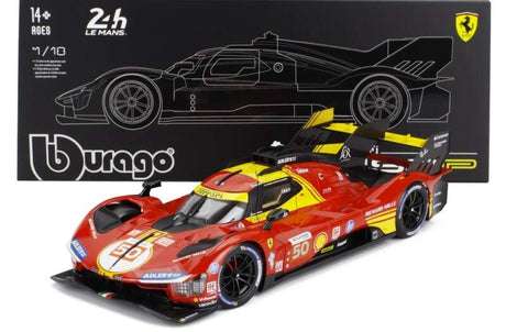 Modell Bburago Ferrari 499P Nr. 50, Sieger Le Mans 2024, im Maßstab 1:18 – Deluxe Edition
