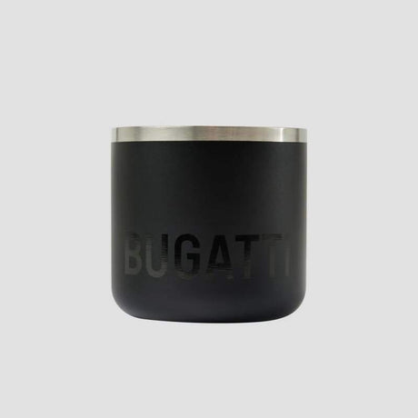 Schwarzer Bugatti Becher mit Schriftzug