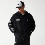 McLaren F1 NE GRPHC casual zip-up sweatshirt, washed black