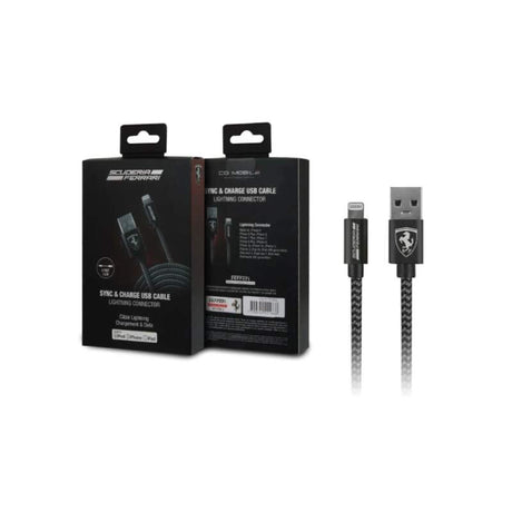 Scuderia Ferrari Ladekabel für iPhone - Lightning, schwarz