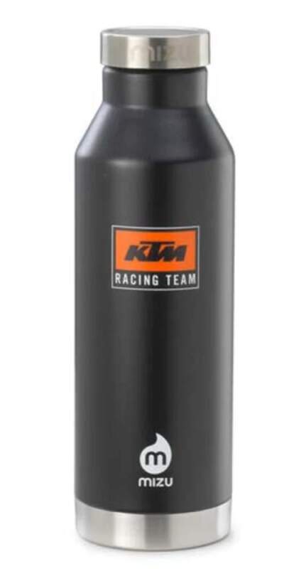 KTM Racing V6 thermo bottle, black, with logo