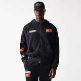 Oracle Red Bull Racing NE LINEAR zip-up sweatshirt, black - oversize