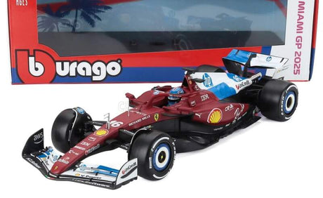 Modell Scuderia Ferrari SF-25 BBurago #16 Charles Leclerc Miami GP
