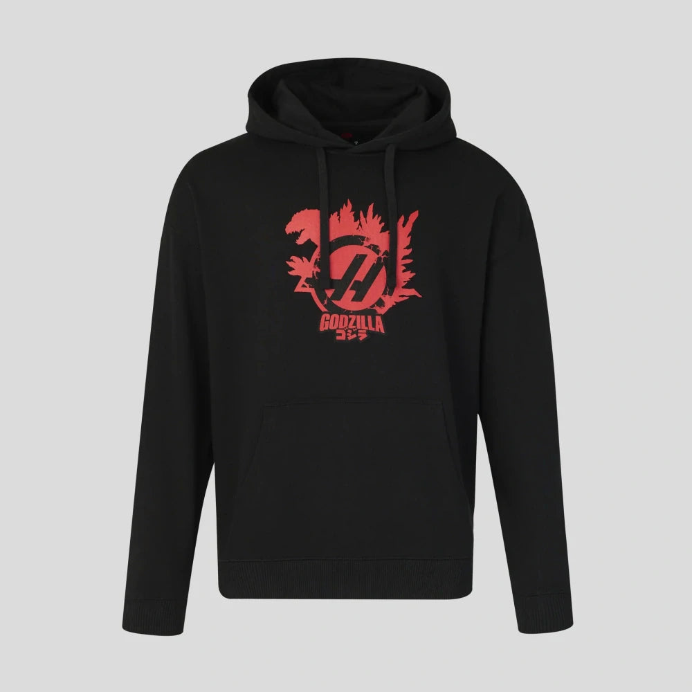 Haas F1 Team x Godzilla Hoodie – Japan 2026 Edition, Schwarz