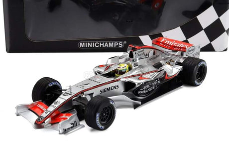 Modell Minichamps McLaren MP4/21 Lewis Hamilton im Maßstab 1:18 - Jerez-Test 2006