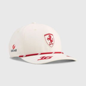 Scuderia Ferrari Charles Leclerc Cap – Monaco GP 2026, Cream