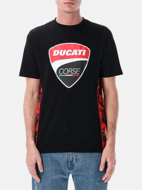 Ducati Corse CAMU Fan-T-Shirt schwarz mit Logo
