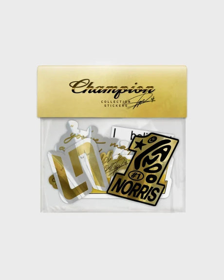 Lando Norris LN4 kleines Aufkleber-Set – CHAMPION Edition