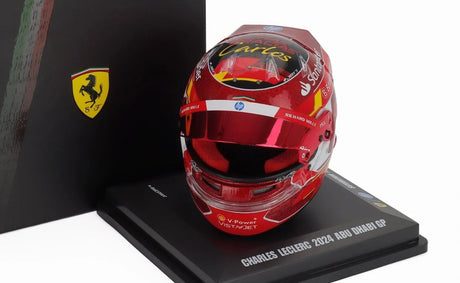 LookSmart Charles Leclerc Helmmodell im Maßstab 1:5 – SF Abu Dhabi 2024