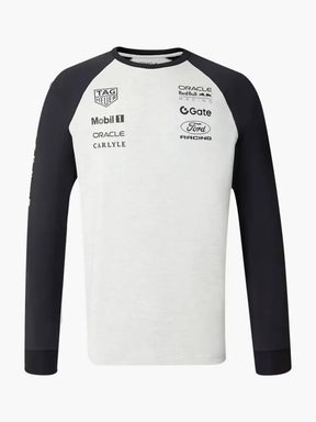Oracle Red Bull Racing Classic Team-Langarmshirt mit Sponsorenlogos – Grau