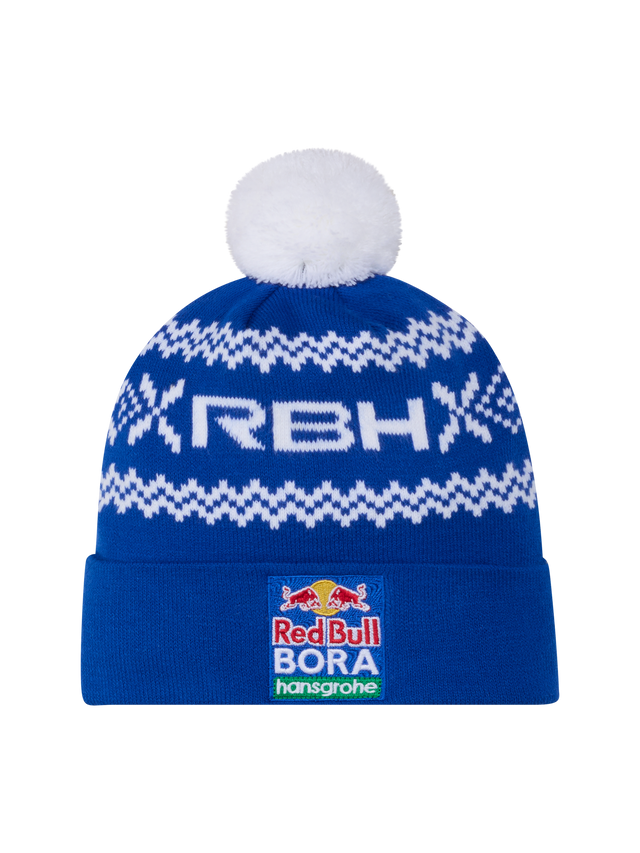 Red Bull Bora Hansgrohe Bommelmütze mit Logo – Christmas Edition