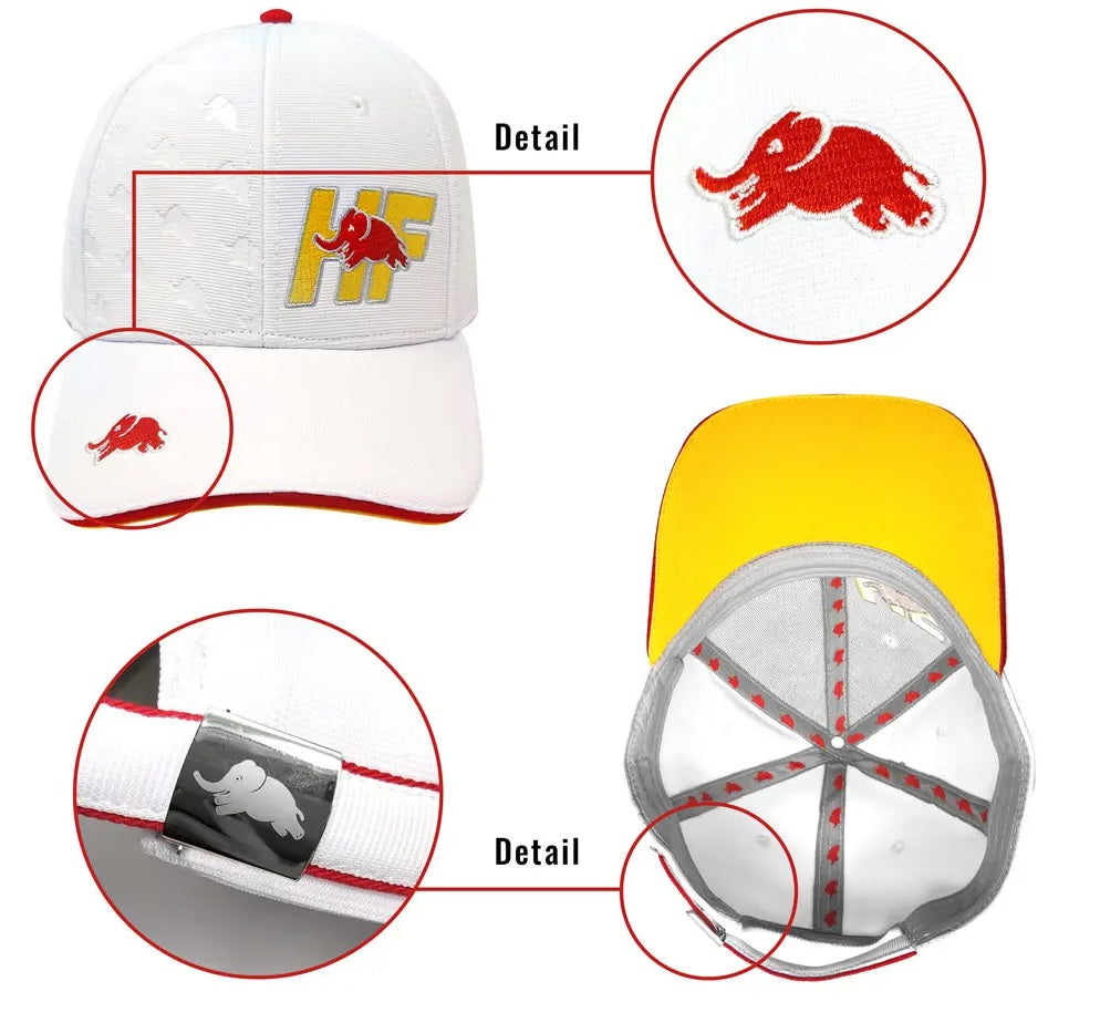 Lancia HF Cap with Elephant Logo – White