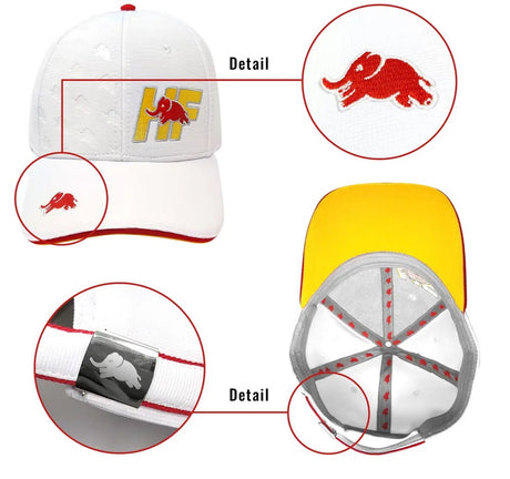 Lancia HF Cap mit Elefanten-Logo – Weiß