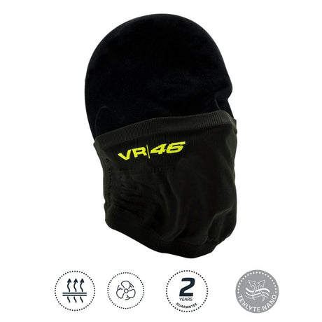 Valentino Rossi VR46 Gesichtsmaske mit Halswärmer schwarz