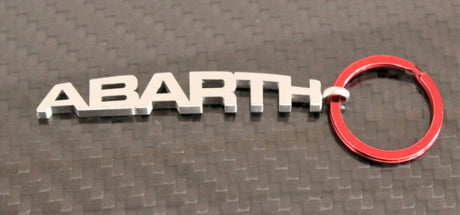 Abarth Schlüsselanhänger aus Metall mit rotem Ring – offizielles Produkt