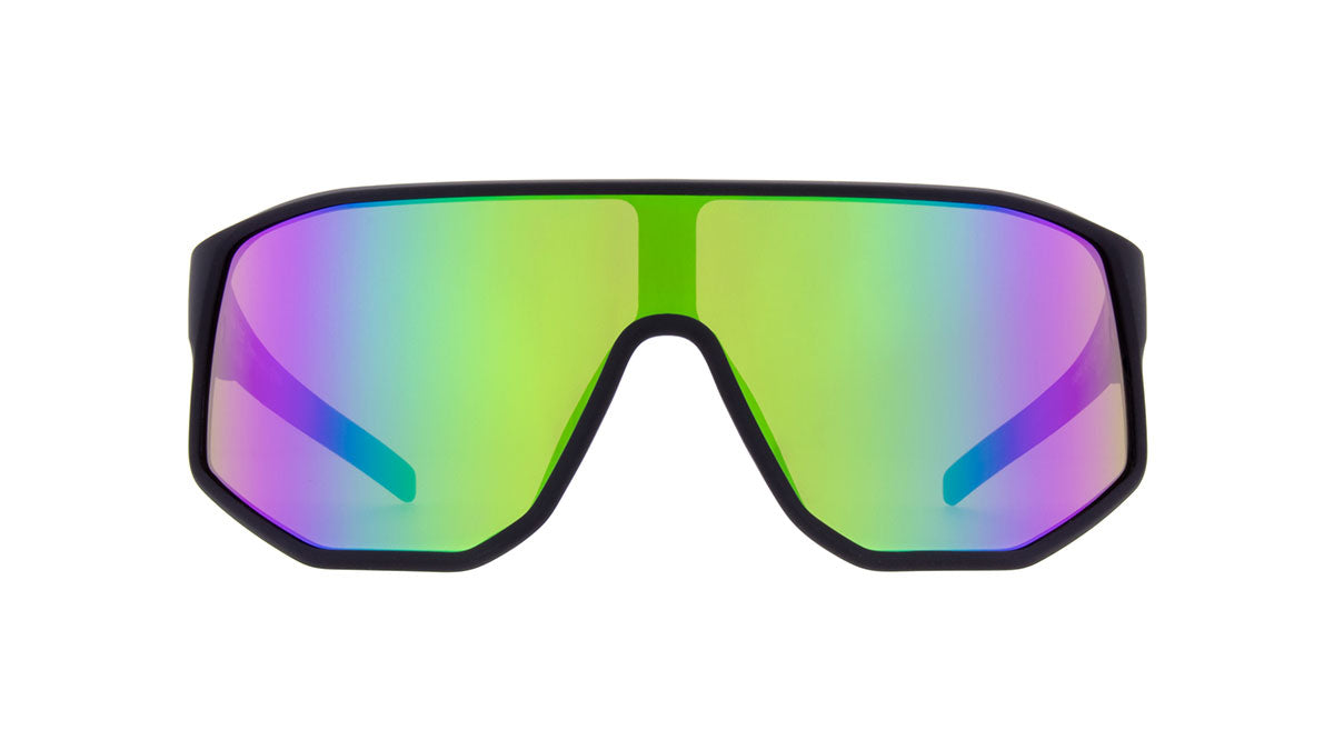Red Bull Spect Sonnenbrille DASH schwarz mit grün-violettem Glas