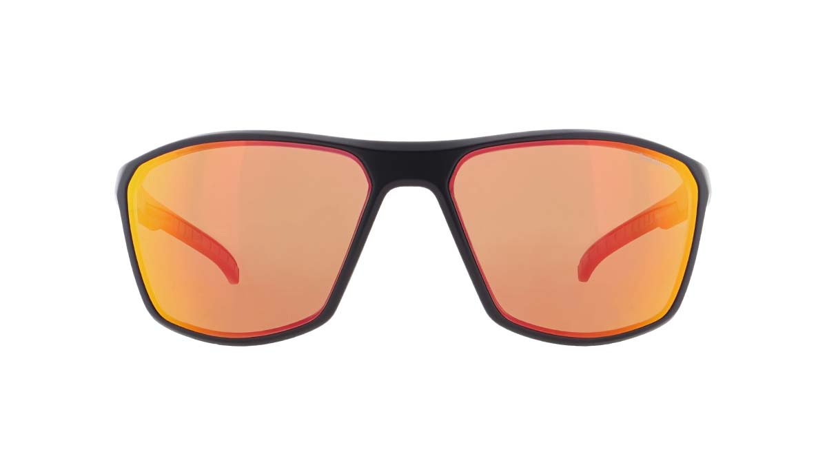 Red Bull Spect Sonnenbrille RAZE schwarz mit orangefarbenen Gläsern