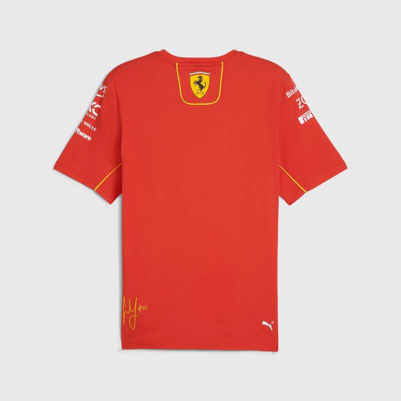 Team-T-Shirt Carlos Sainz – Scuderia Ferrari F1 rot