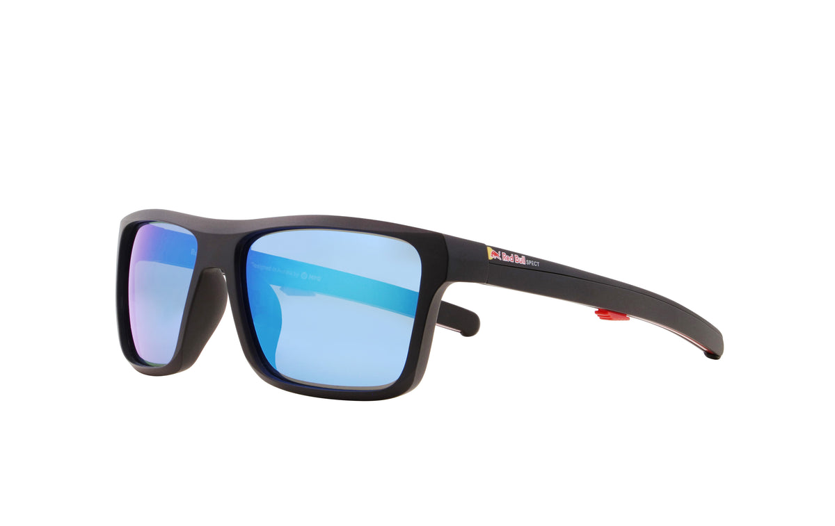 Red Bull Spect KANE sunglasses black with blue lenses