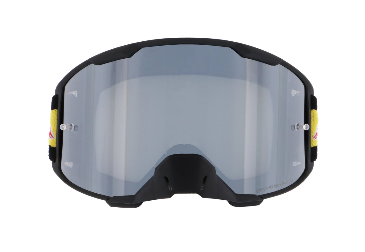 Red Bull Spect Motocrossbrille STRIVE schwarz mit silbernem Glas