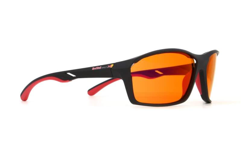Red Bull Spect Sonnenbrille DRILL schwarz mit orangefarbenen Gläsern