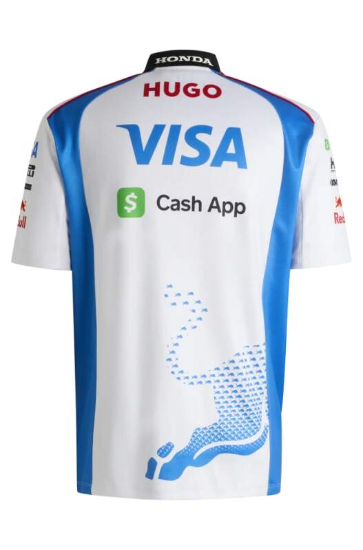 Visa Cash App RB team polo shirt with sponsor logos