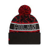 AC Milan vintage winter beanie black with pompom