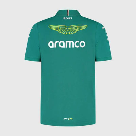 Aston Martin F1 Team Team-Poloshirt mit Sponsorenlogos