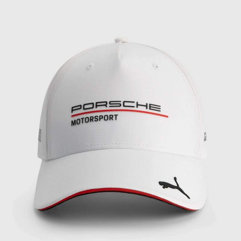 Porsche Motorsport team cap with sponsor logos, white