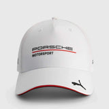 Porsche Motorsport team cap with sponsor logos, white