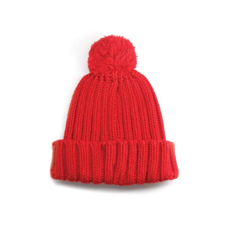 Ferrari Kinder-Wintermütze mit Bommel und Logo