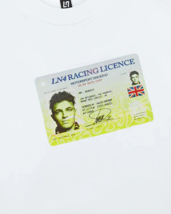 Lando Norris LN4 LICENSE T-Shirt – Weiß
