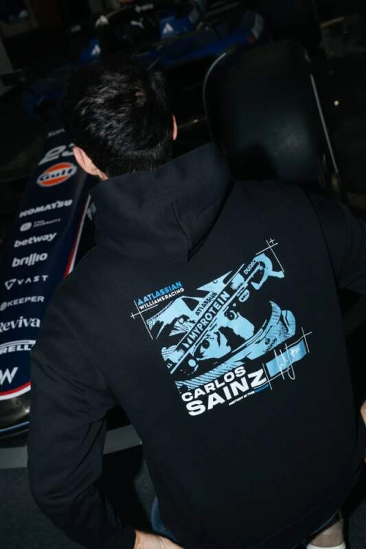 Carlos Sainz fan hoodie - Williams Racing F1, navy blue