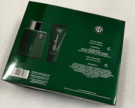 Alfa Romeo Green Eau de Toilette 75 ml + aftershave balm 100 ml gift set