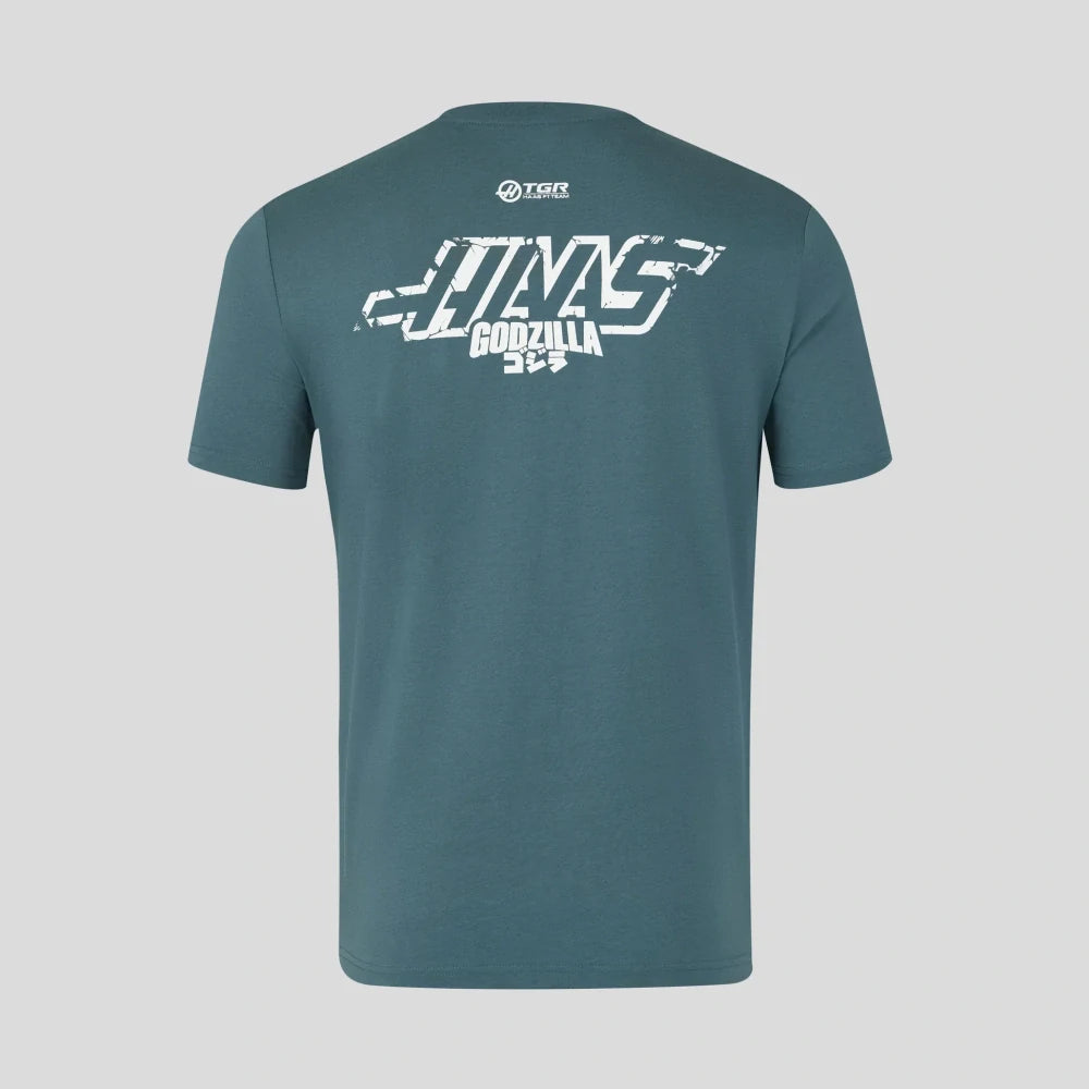 Haas F1 Team x Godzilla T-Shirt – Japan 2026 Edition, Dunkelgrün