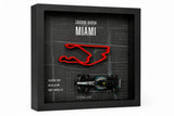 PETROL ART 3D-Rahmen Miami mit Mercedes Kimi Antonelli Modell im Maßstab 1:43 – Miami GP 2025