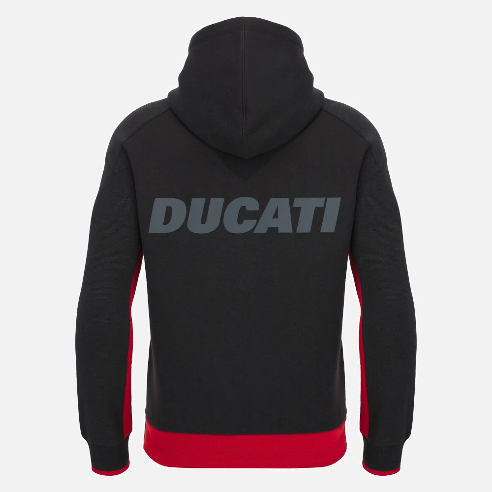 Ducati x Macron Zip Hoodie with Logo – Black