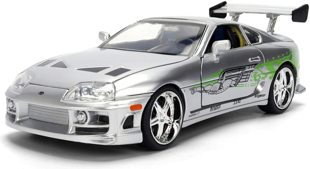 Jada Fast & Furious Brian's Toyota Supra 1995 Modell im Maßstab 1:24 – 25th Anniversary Silver